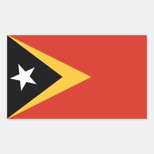 Vlag van Oost-Timor Rechthoekige Sticker (Voorkant)