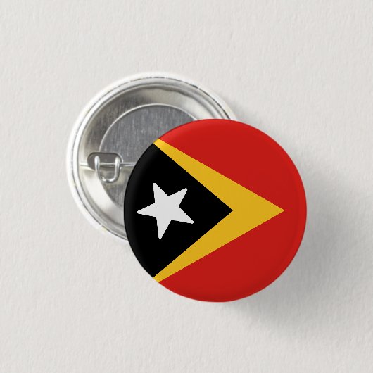 Vlag van Oost-Timor Ronde Button 3,2 Cm (Voorkant /achterkant)