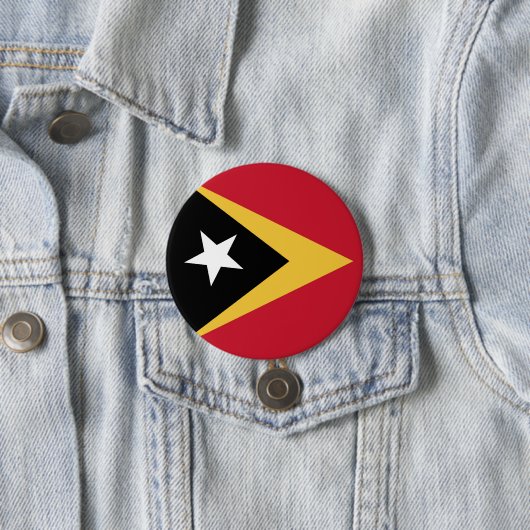Vlag van Oost-Timor Ronde Button 7,6 Cm (In situ)
