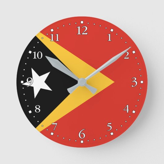 Vlag van Oost-Timor Ronde Klok (Voorkant)