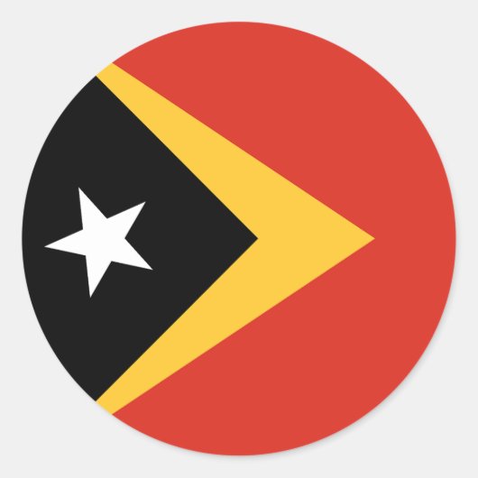 Vlag van Oost-Timor Ronde Sticker (Voorkant)