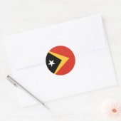 Vlag van Oost-Timor Ronde Sticker (Envelop)