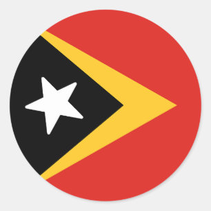 Vlag van Oost-Timor Ronde Sticker