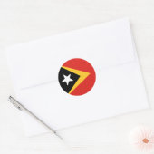 Vlag van Oost-Timor Ronde Sticker (Envelop)
