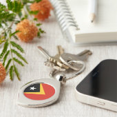 Vlag van Oost-Timor Sleutelhanger (Zijkant)