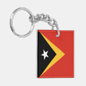 Vlag van Oost-Timor Sleutelhanger (Voorkant Links)