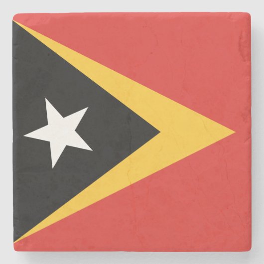 Vlag van Oost-Timor Stenen Onderzetter (Voorkant)