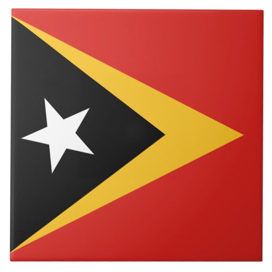 Vlag van Oost-Timor Tegeltje (Voorkant)