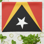 Vlag van Oost-Timor Theedoek (Gevouwen)