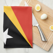 Vlag van Oost-Timor Theedoek (Quarter Fold)