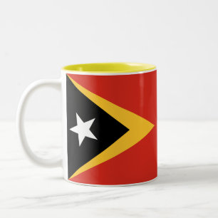 Vlag van Oost-Timor Tweekleurige Koffiemok