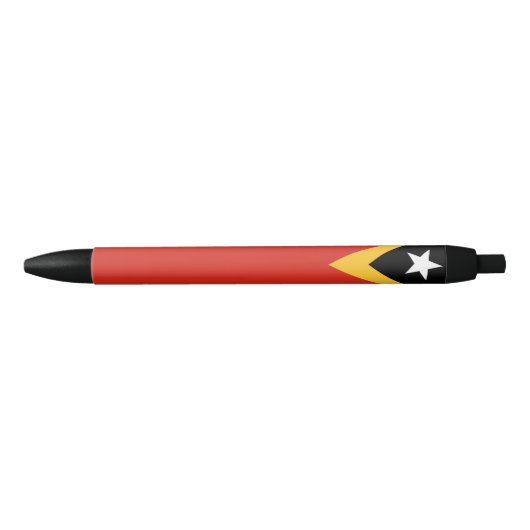 Vlag van Oost-Timor Zwarte Inkt Pen (Voorkant)