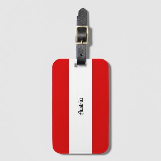 Vlag van Oostenrijk Bagagelabel (Voorkant (verticaal))