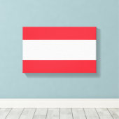 Vlag van Oostenrijk Canvas Afdruk (Insitu (Houten vloer))