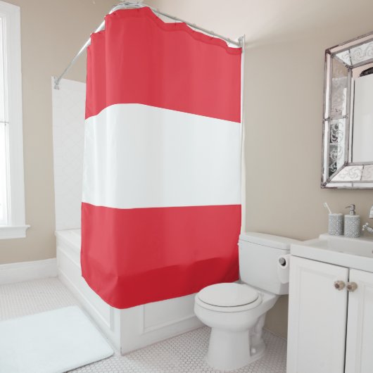 Vlag van Oostenrijk Douchegordijn (In situ)