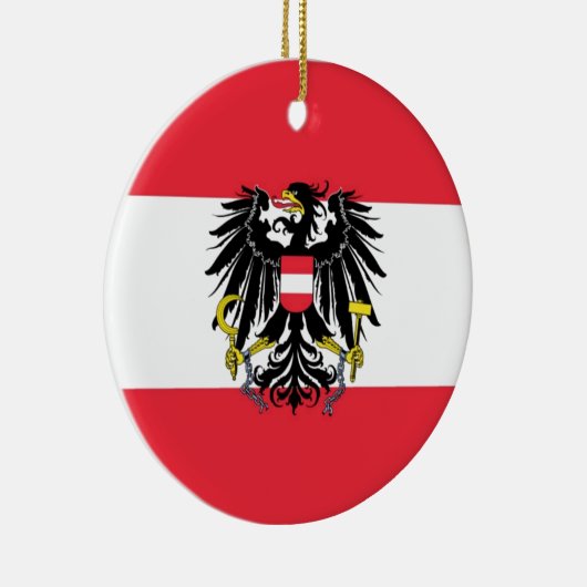 Vlag van Oostenrijk - Flagge Österreichs Keramisch Ornament (Rechts)