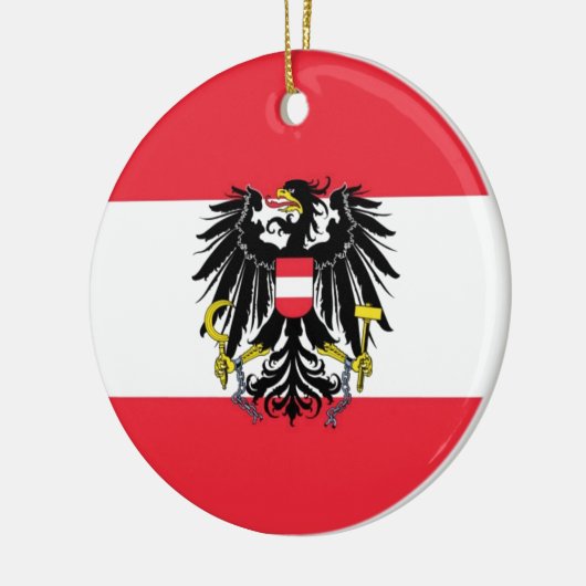 Vlag van Oostenrijk - Flagge Österreichs Keramisch Ornament (Links)