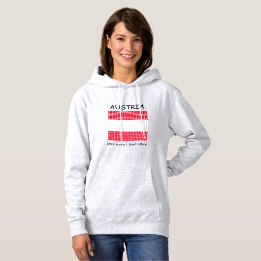 Vlag van Oostenrijk Hoodie (Voorkant volledig)