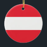 Vlag van Oostenrijk Keramisch Ornament<br><div class="desc">Vlag van Oostenrijk</div>