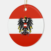 Vlag van Oostenrijk Keramisch Ornament (Links)