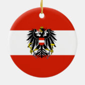 Vlag van Oostenrijk Keramisch Ornament (Achterkant)