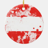 Vlag van Oostenrijk Keramisch Ornament (Achterkant)