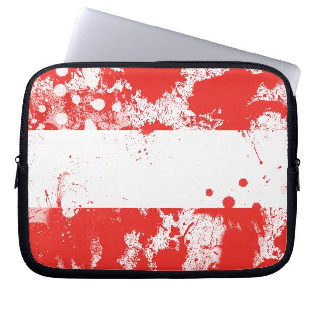 Vlag van Oostenrijk Laptop Sleeve (Voorkant)
