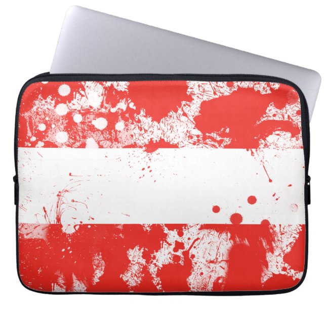 Vlag van Oostenrijk Laptop Sleeve (Voorkant)