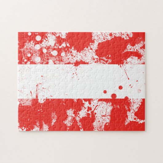 Vlag van Oostenrijk Legpuzzel (Horizontaal)