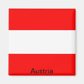 Vlag van Oostenrijk Magneet (Voorkant)