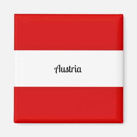 Vlag van Oostenrijk Magneet (Voorkant)