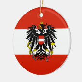 Vlag van Oostenrijk met wapenstilstand Keramisch Ornament (Links)
