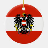 Vlag van Oostenrijk met wapenstilstand Keramisch Ornament (Achterkant)