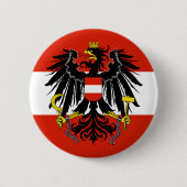 Vlag van Oostenrijk met wapenstilstand Ronde Button 5,7 Cm (Voorkant)
