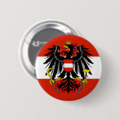 Vlag van Oostenrijk met wapenstilstand Ronde Button 5,7 Cm (Voorkant /achterkant)