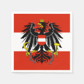 Vlag van Oostenrijk met wapenstilstand Servet (Voorkant)