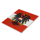 Vlag van Oostenrijk met wapenstilstand Tegeltje (Zijkant)