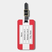 vlag van Oostenrijk/Oostenrijkse vlag Bagagelabel (Voorkant verticaal)