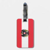 vlag van Oostenrijk/Oostenrijkse vlag Bagagelabel (Achterkant verticaal)