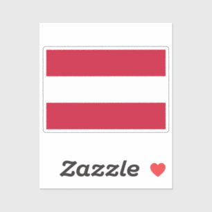 Vlag van Oostenrijk op maat gesneden  Sticker