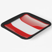 Vlag_van_Oostenrijk Papieren Bordje (Gebogen)