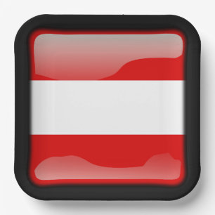 Vlag_van_Oostenrijk Papieren Bordje