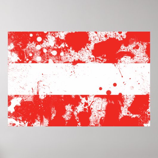 Vlag van Oostenrijk Poster (Voorkant)