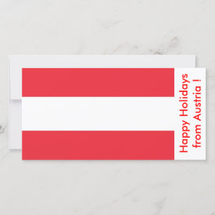 Vlag van Oostenrijk, Prettige Feestdagen vanuit Oo Feestdagenkaart