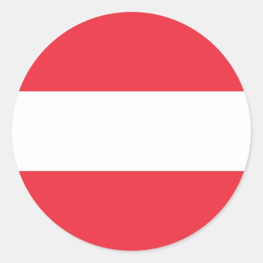 Vlag van Oostenrijk Ronde Sticker (Voorkant)