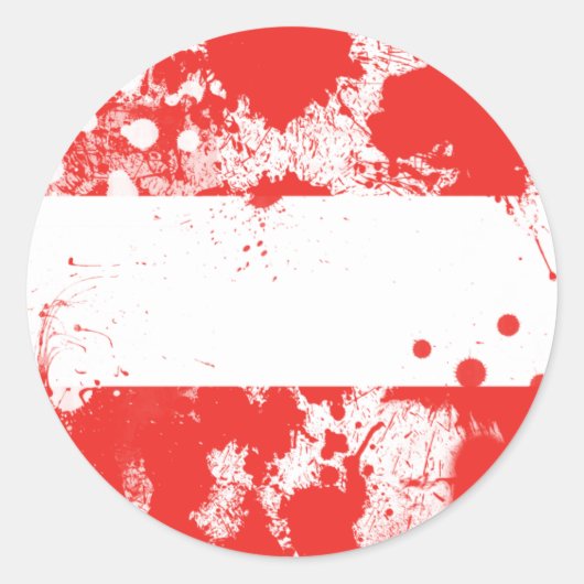 Vlag van Oostenrijk Ronde Sticker (Voorkant)
