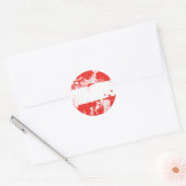Vlag van Oostenrijk Ronde Sticker (Envelop)