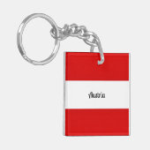 Vlag van Oostenrijk Sleutelhanger (Voorkant Links)