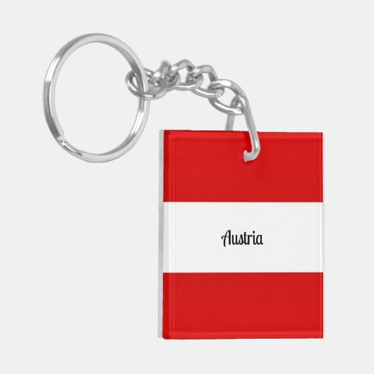 Vlag van Oostenrijk Sleutelhanger (Voorkant Links)