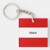 Vlag van Oostenrijk Sleutelhanger (Voorkant)